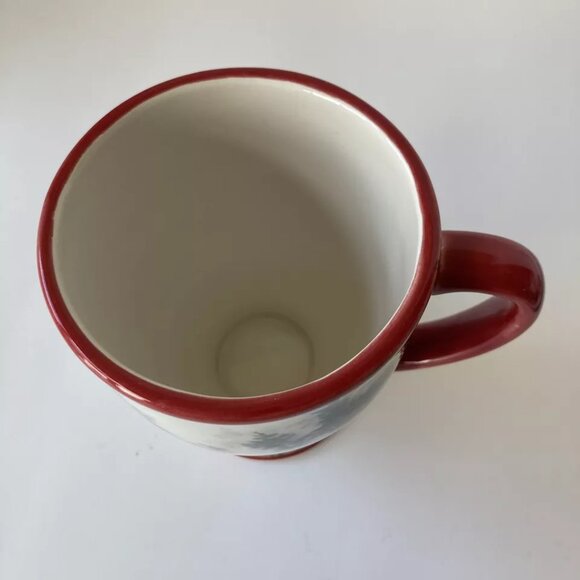 Red Cardinal Cracker Barrel Coffee Mug Cup Christmas Ceramic Susan Winget Robin - Picture 10 of 12